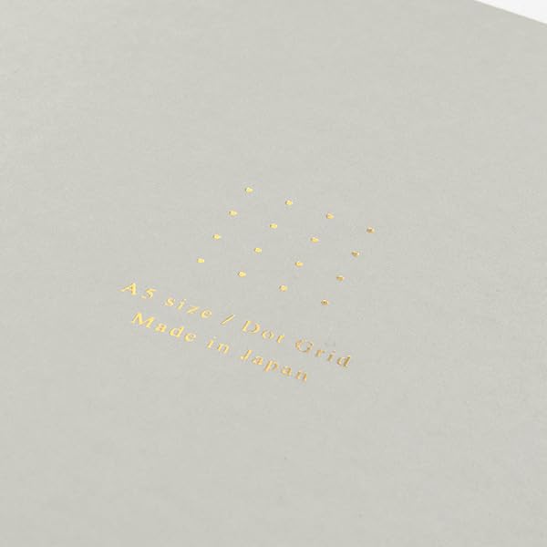 Midori Notebook, Color, A5, Graph Ruled, Gray, H8.3 x W 5.8 x D 0.1 inches (210 x 148 x 3 mm