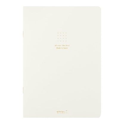 Midori MDR15272006 Notebook, Color, A5, Square Ruled, White, H8.3 x W 5.8 x D 0.1 inches (210 x 148 x 3 mm