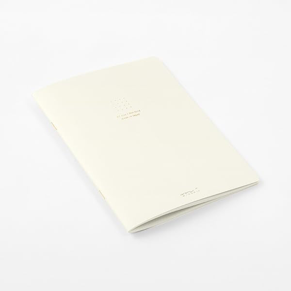 Midori MDR15272006 Notebook, Color, A5, Square Ruled, White, H8.3 x W 5.8 x D 0.1 inches (210 x 148 x 3 mm