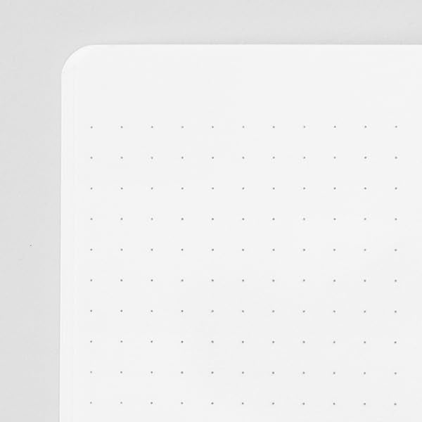 Midori MDR15272006 Notebook, Color, A5, Square Ruled, White, H8.3 x W 5.8 x D 0.1 inches (210 x 148 x 3 mm