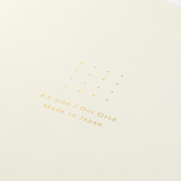 Midori MDR15272006 Notebook, Color, A5, Square Ruled, White, H8.3 x W 5.8 x D 0.1 inches (210 x 148 x 3 mm