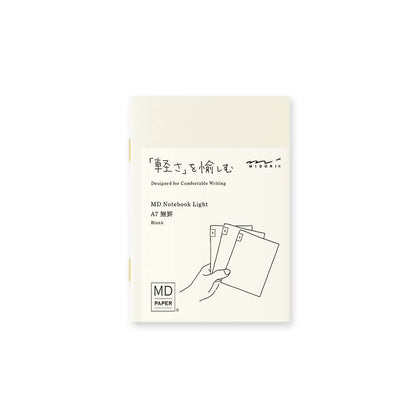 Midori 15281006 MD Notebook, Light, A7, Unruled, Set of 3