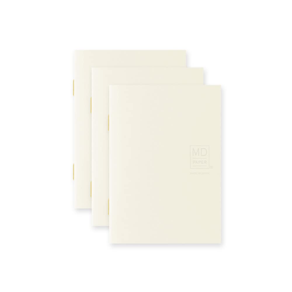 Midori 15281006 MD Notebook, Light, A7, Unruled, Set of 3