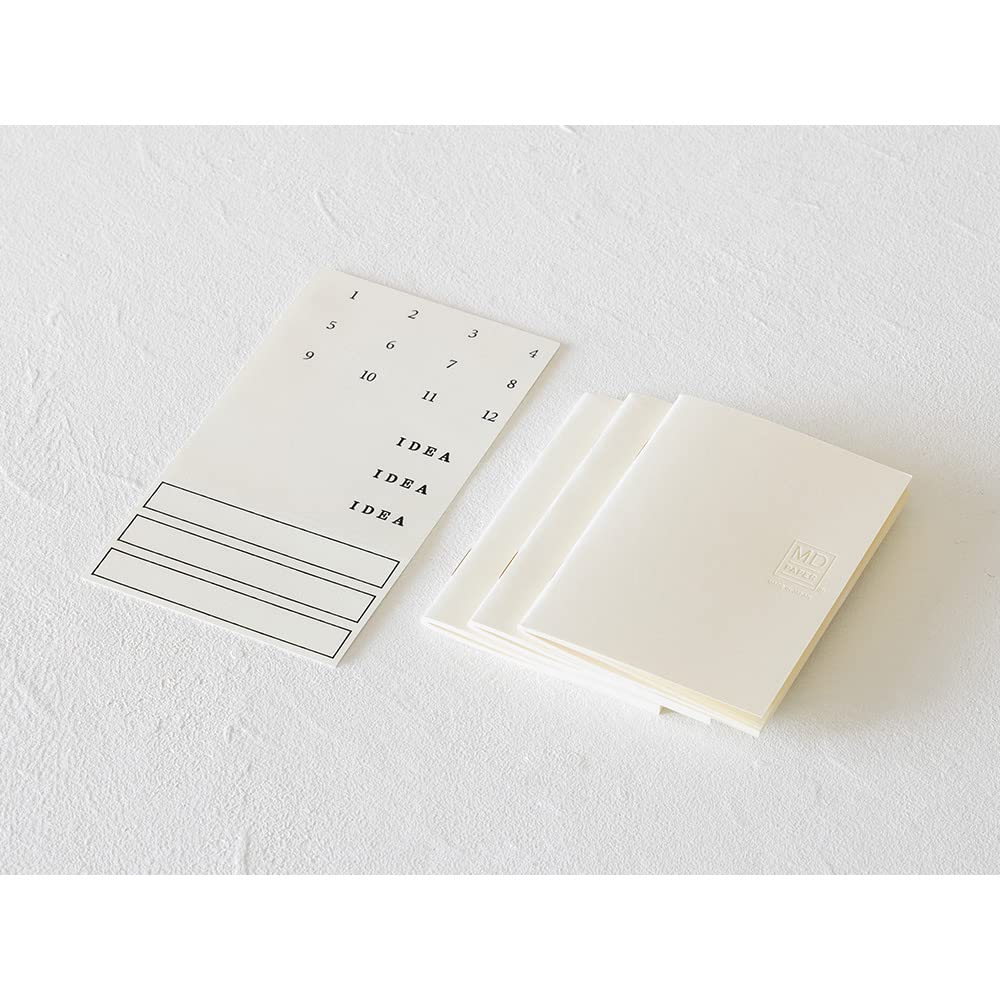 Midori 15281006 MD Notebook, Light, A7, Unruled, Set of 3