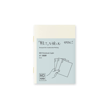 Midori 15283006 MD Notebook, Light, A7, Grid Ruled, Set of 3