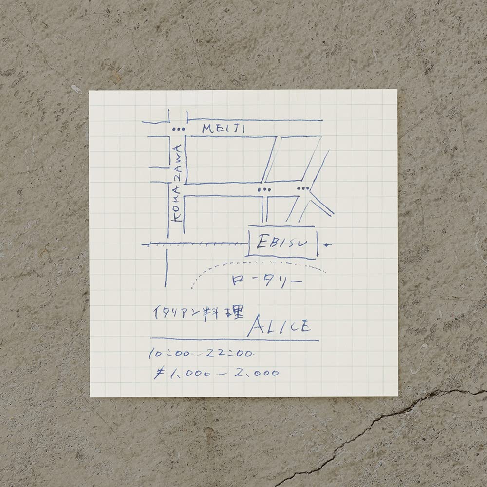 DESIGNPHIL 15286006 Midori Memo Pad, MD Block Memo, Graph Ruled