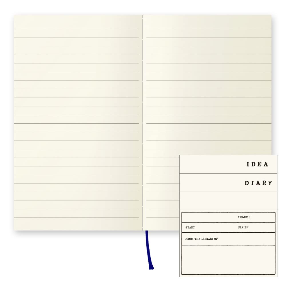 DESIGNPHIL 15291006 Midori Notebook, MD Notebook, New Book, Horizontal Ruled A