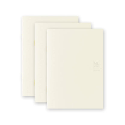 DESIGNPHIL Midori 15297006 Notebook, MD Notebook, Light, Unruled, Set of 3, A