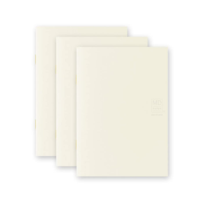 DESIGNPHIL Midori 15297006 Notebook, MD Notebook, Light, Unruled, Set of 3, A