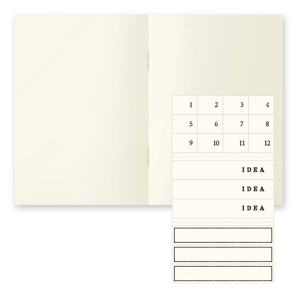 DESIGNPHIL Midori 15297006 Notebook, MD Notebook, Light, Unruled, Set of 3, A