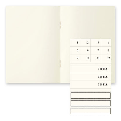 DESIGNPHIL Midori 15297006 Notebook, MD Notebook, Light, Unruled, Set of 3, A