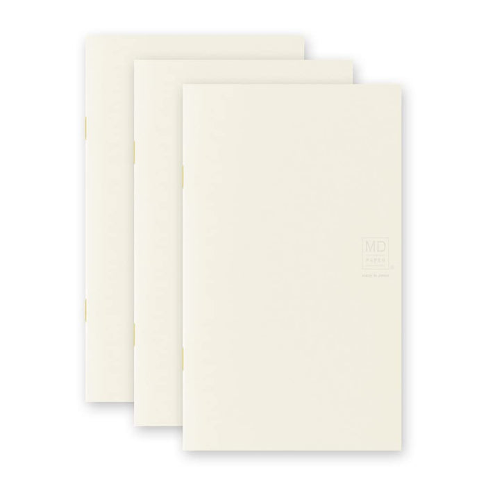DESIGNPHIL Midori 15300006 Notebook, MD Notebook, Light, New Book, Unruled, Set of 3, A
