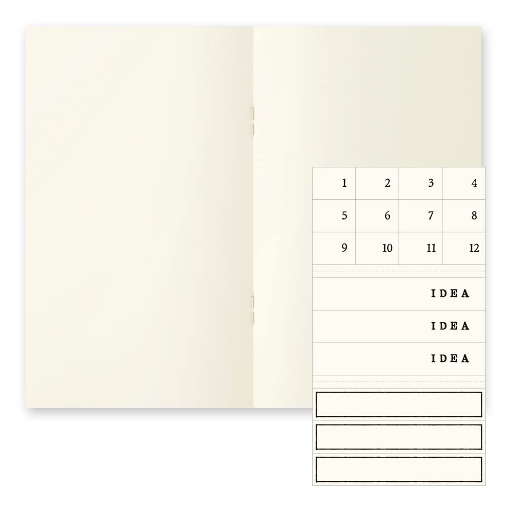 DESIGNPHIL Midori 15300006 Notebook, MD Notebook, Light, New Book, Unruled, Set of 3, A