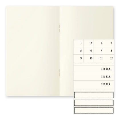 DESIGNPHIL Midori 15300006 Notebook, MD Notebook, Light, New Book, Unruled, Set of 3, A