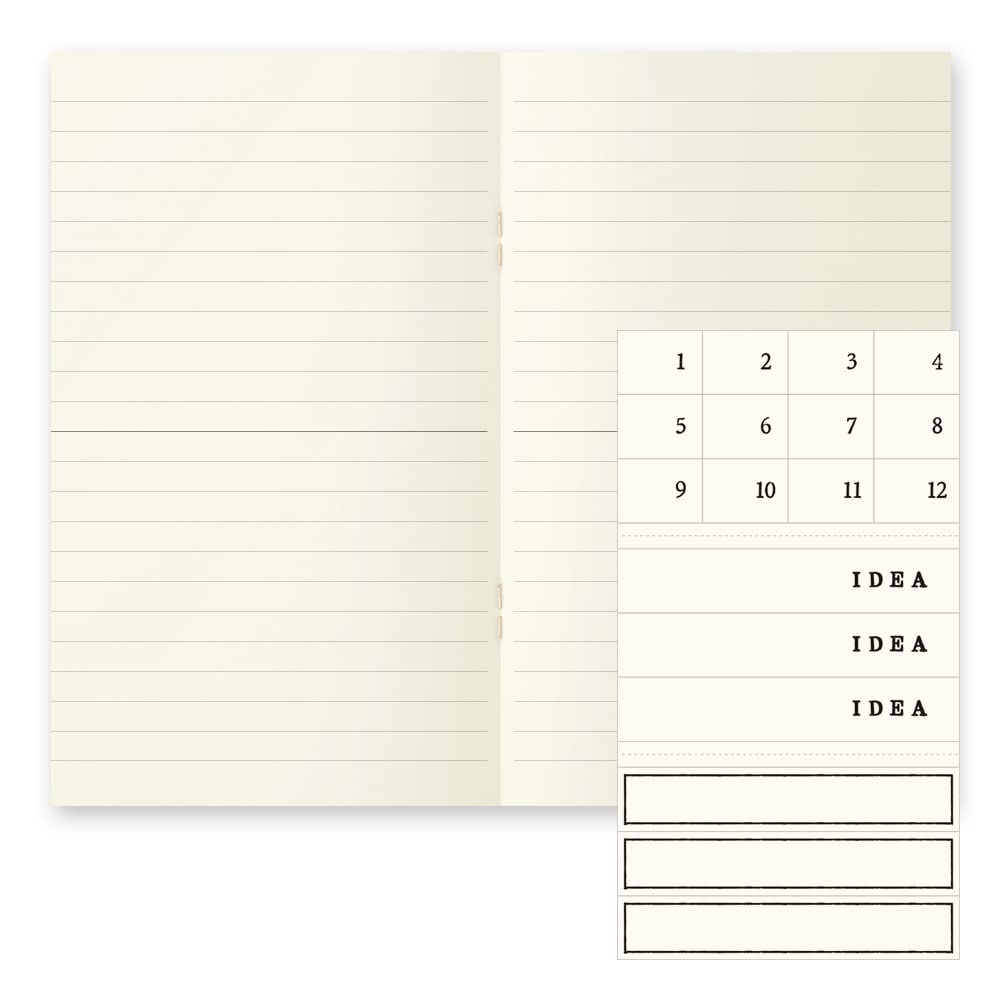 Midori 15301006 MD Notebook, Light, New Book, Horizontal Ruled, Set of 3