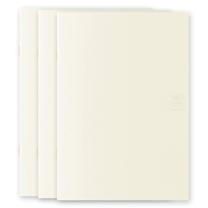 DESIGNPHIL 15303006 Midori Notebook, MD Notebook, Light, A5, Unruled, Set of 3, A