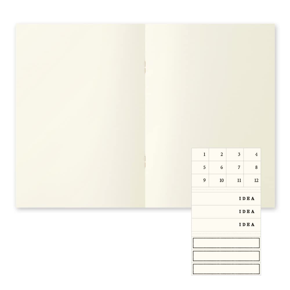 DESIGNPHIL 15303006 Midori Notebook, MD Notebook, Light, A5, Unruled, Set of 3, A
