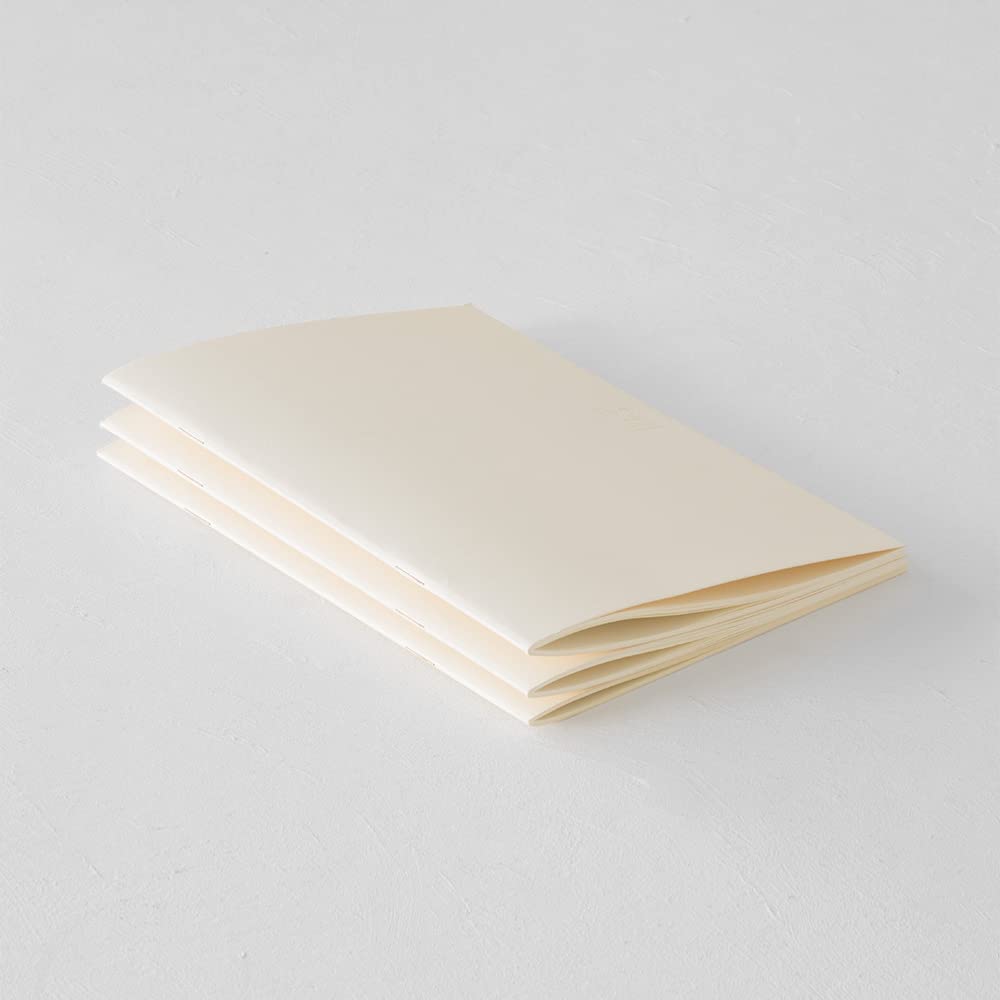 DESIGNPHIL 15303006 Midori Notebook, MD Notebook, Light, A5, Unruled, Set of 3, A