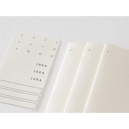 DESIGNPHIL Midori 15304006 Notebook, MD Notebook, Light, A5, Horizontal Rule, Set of 3, A