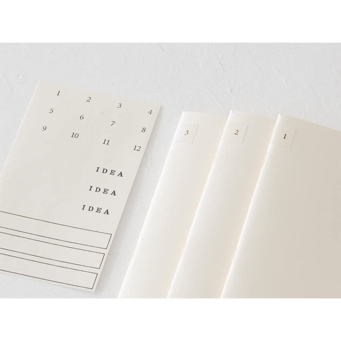 DESIGNPHIL Midori 15306006 Notebook, MD Notebook, Light, A4 Variable Type, Unruled, Set of 3