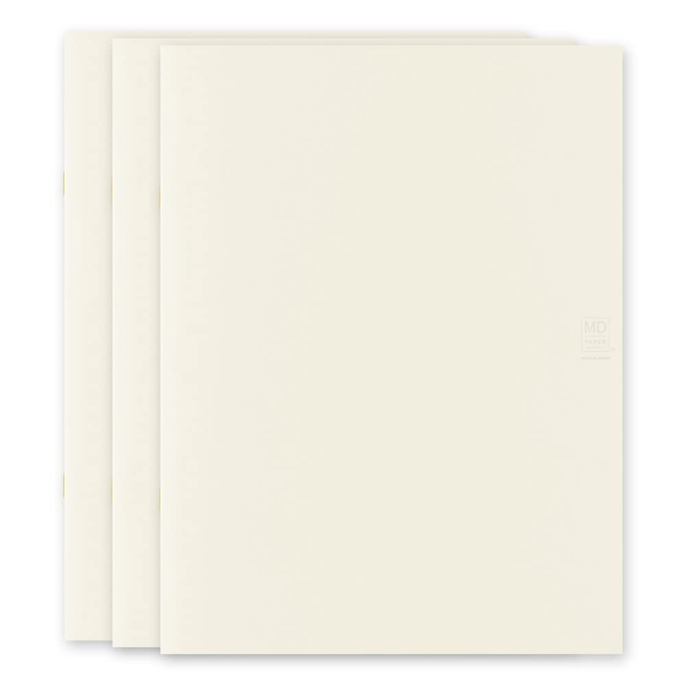 DESIGNPHIL Midori 15306006 Notebook, MD Notebook, Light, A4 Variable Type, Unruled, Set of 3