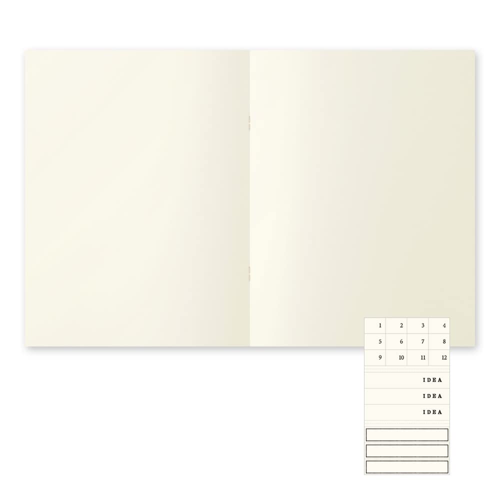 DESIGNPHIL Midori 15306006 Notebook, MD Notebook, Light, A4 Variable Type, Unruled, Set of 3