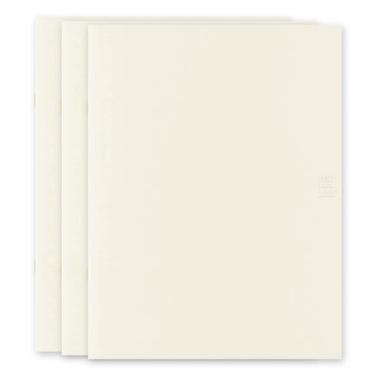 DESIGNPHIL Midori 15307006 Notebook, MD Notebook, Light, A4 Variable Size, Horizontal Ruled, Set of 3 A