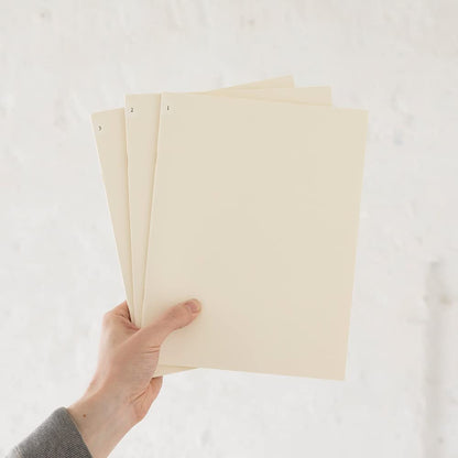 DESIGNPHIL Midori 15307006 Notebook, MD Notebook, Light, A4 Variable Size, Horizontal Ruled, Set of 3 A
