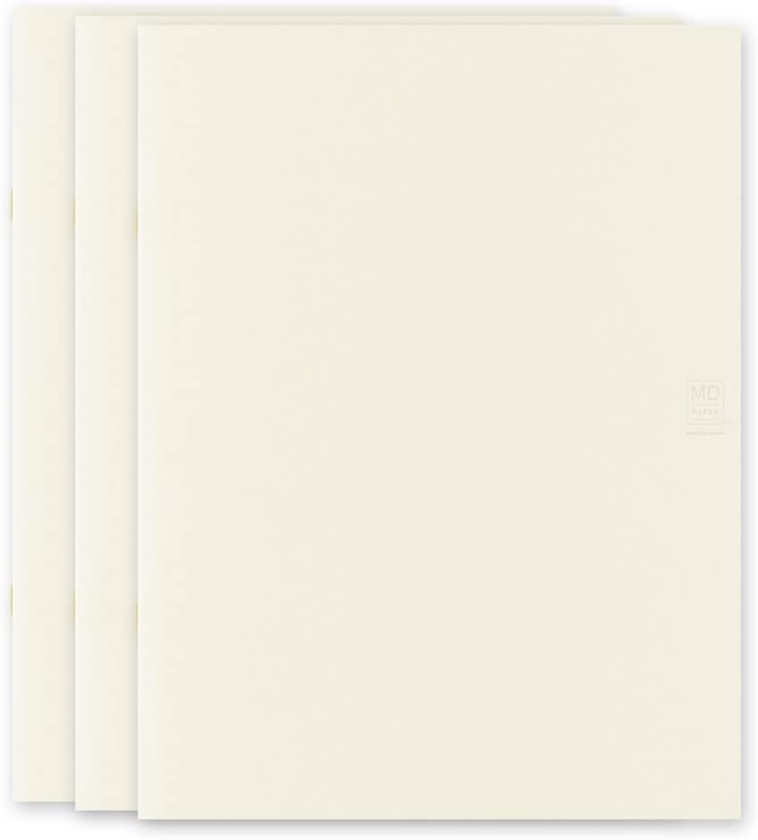 Midori 15308006 MD Notebook, Light, A4 Transformation Size, Grid Ruled, Set of 3