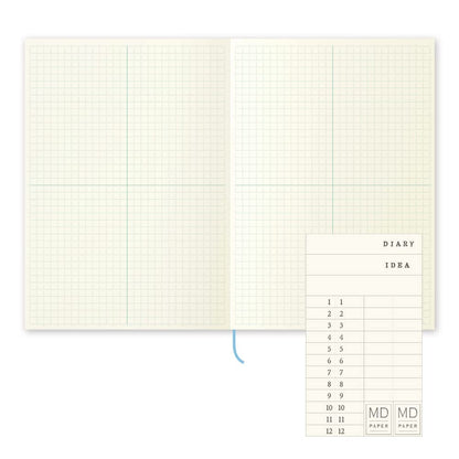 Midori 15311006 MD Notebook, Journal, A5, Block Grid Ruled A