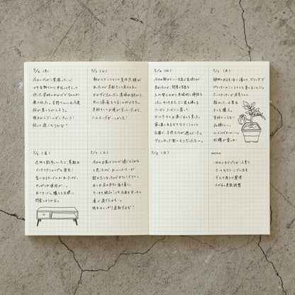 Midori 15311006 MD Notebook, Journal, A5, Block Grid Ruled A