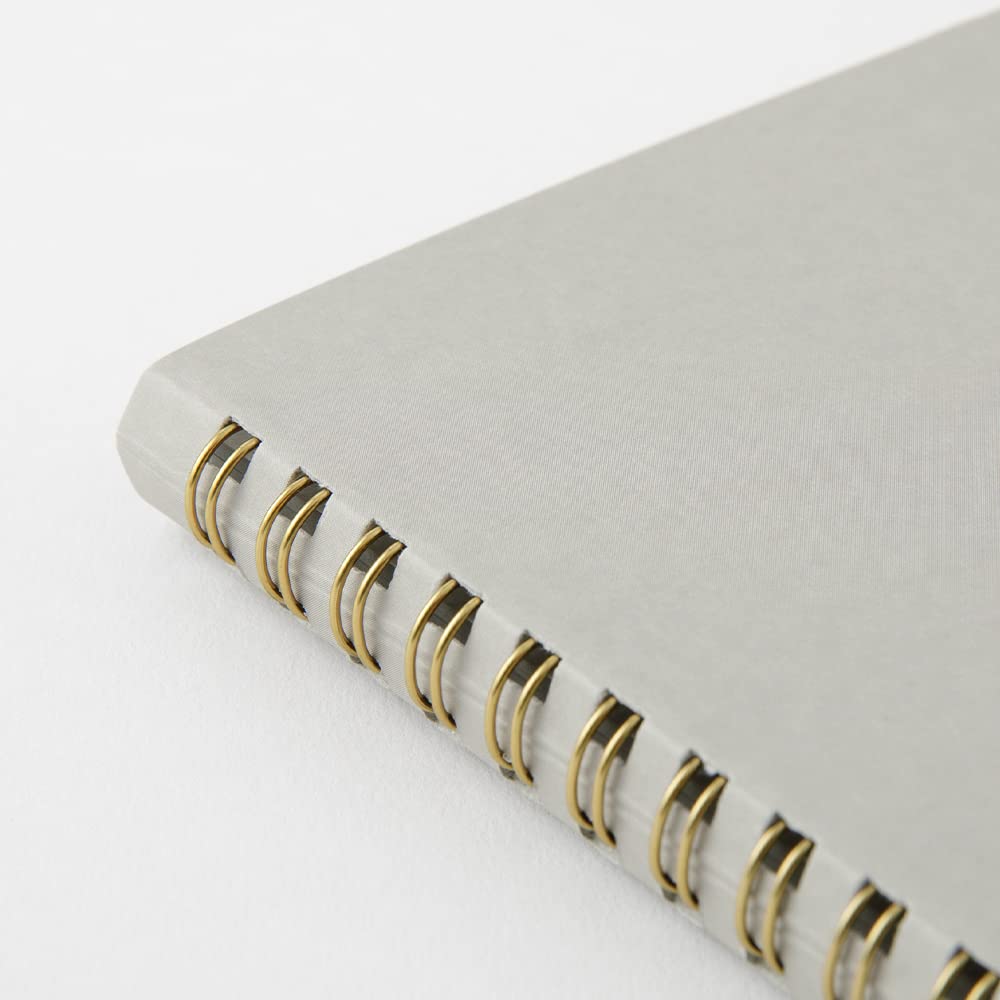 Midori 15330006 Notebook, Ring Notebook, Color, Dot Square, Gray, A5