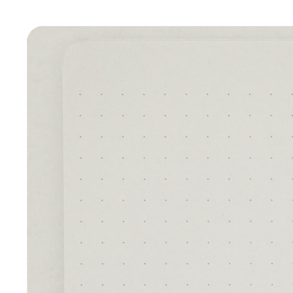 Midori 15330006 Notebook, Ring Notebook, Color, Dot Square, Gray, A5
