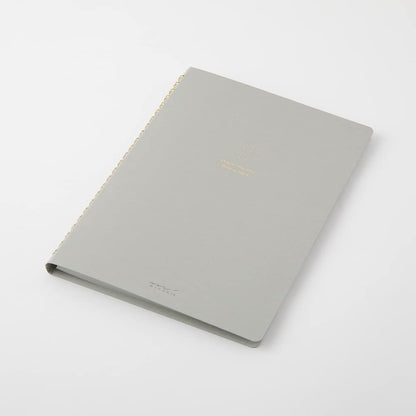 Midori 15330006 Notebook, Ring Notebook, Color, Dot Square, Gray, A5