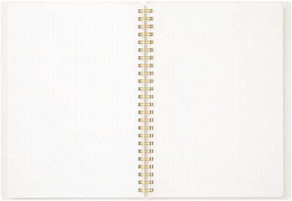 Midori Ring Notebook <A5> Color Dot Grid White