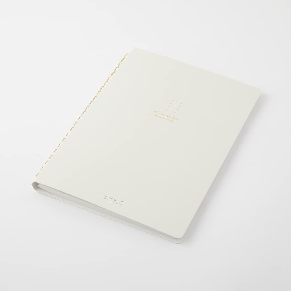 Midori Ring Notebook <A5> Color Dot Grid White