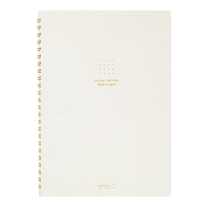 Midori Ring Notebook <A5> Color Dot Grid White