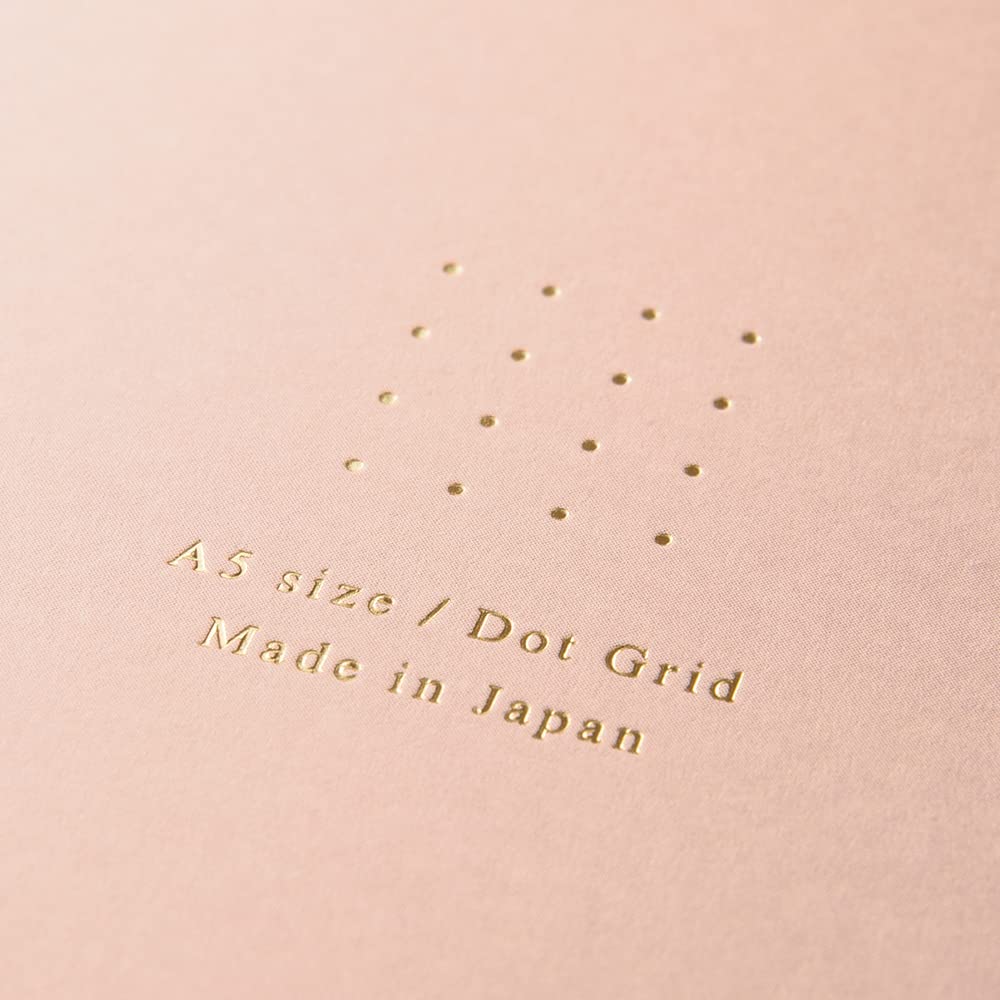DESIGNPHIL Midori 15332006 Notebook, Ring Notebook, Color, Dot Square, Pink, A5