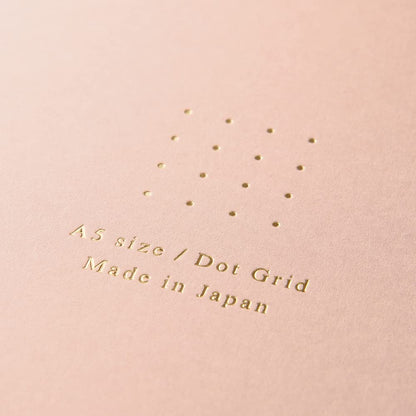 DESIGNPHIL Midori 15332006 Notebook, Ring Notebook, Color, Dot Square, Pink, A5