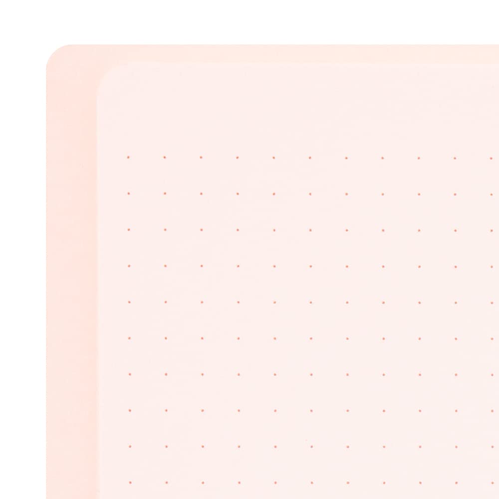 DESIGNPHIL Midori 15332006 Notebook, Ring Notebook, Color, Dot Square, Pink, A5