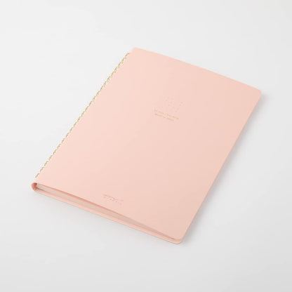 DESIGNPHIL Midori 15332006 Notebook, Ring Notebook, Color, Dot Square, Pink, A5