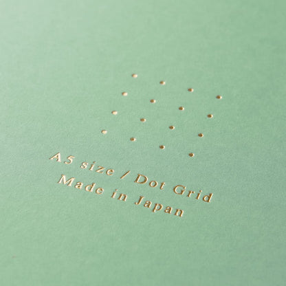 DESIGNPHIL Midori 15333006 Notebook, Ring Notebook, Color, Dot Square, Green, A5