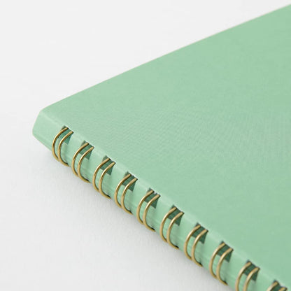 DESIGNPHIL Midori 15333006 Notebook, Ring Notebook, Color, Dot Square, Green, A5
