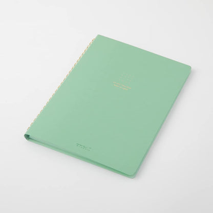 DESIGNPHIL Midori 15333006 Notebook, Ring Notebook, Color, Dot Square, Green, A5