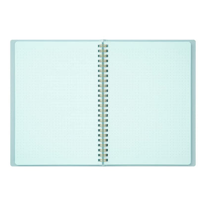 Midori 15334006 Notebook, Ring Notebook, Color, Dot Square, Blue, A5