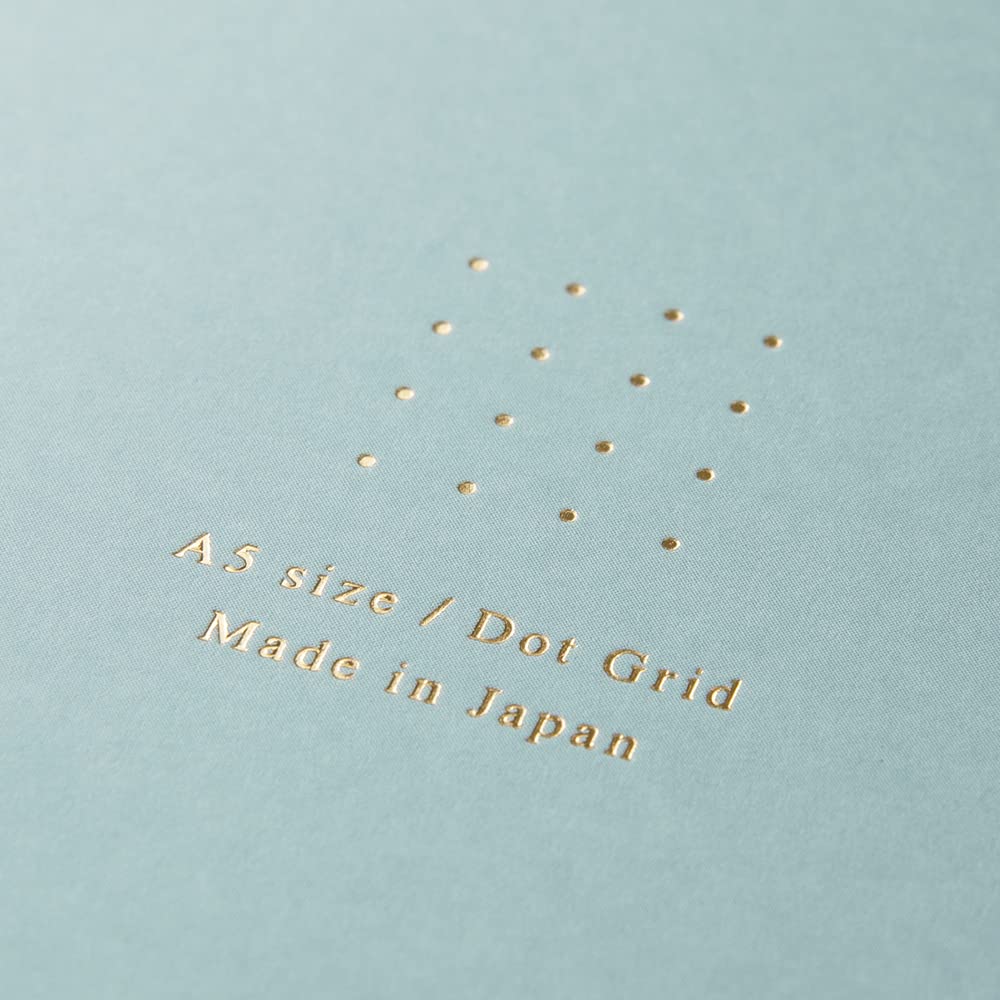 Midori 15334006 Notebook, Ring Notebook, Color, Dot Square, Blue, A5