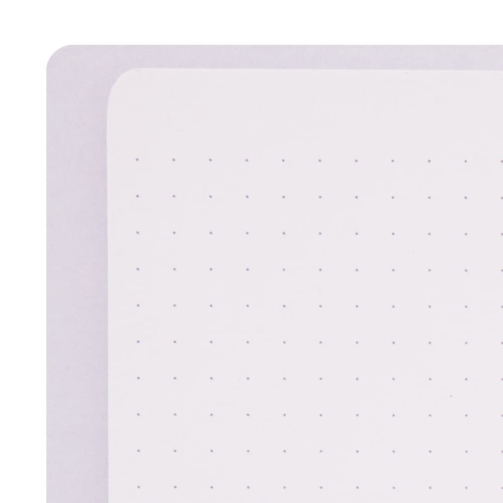 DESIGNPHIL Midori 15335006 Notebook, Ring Notebook, Color, Dot Square, Purple, A5