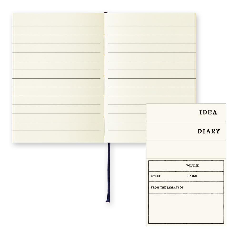 DESIGNPHIL Midori 15345006 Notebook, MD Notebook, A7, Horizontal Ruled
