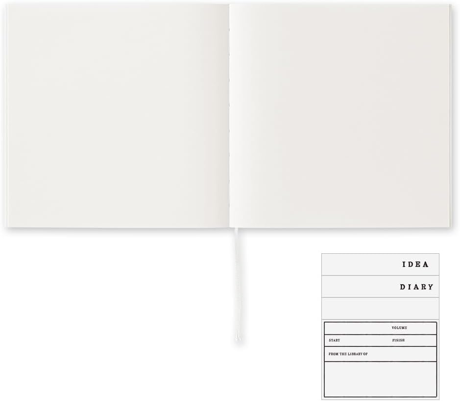 DESIGNPHIL Midori 15347006 Notebook, MD Notebook, Cotton, A5 Square, Unruled