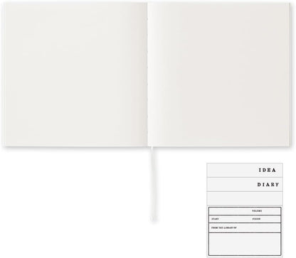 DESIGNPHIL Midori 15347006 Notebook, MD Notebook, Cotton, A5 Square, Unruled